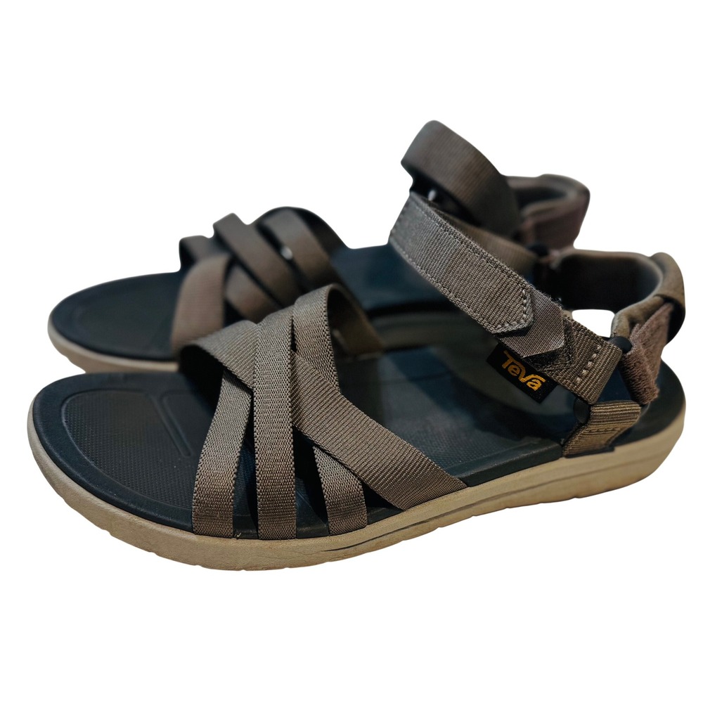 Teva Sanborn Mia Womens Sport Sandals Brown Strappy Hiking Water Shoes Size 7